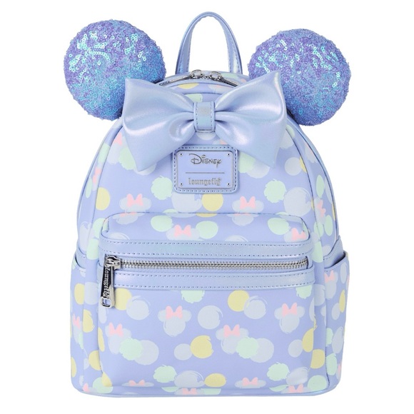 Minnie Mouse Exclusive Iridescent All-Over Print Sequin Ear Mini Backpack & Ears - Picture 3 of 6